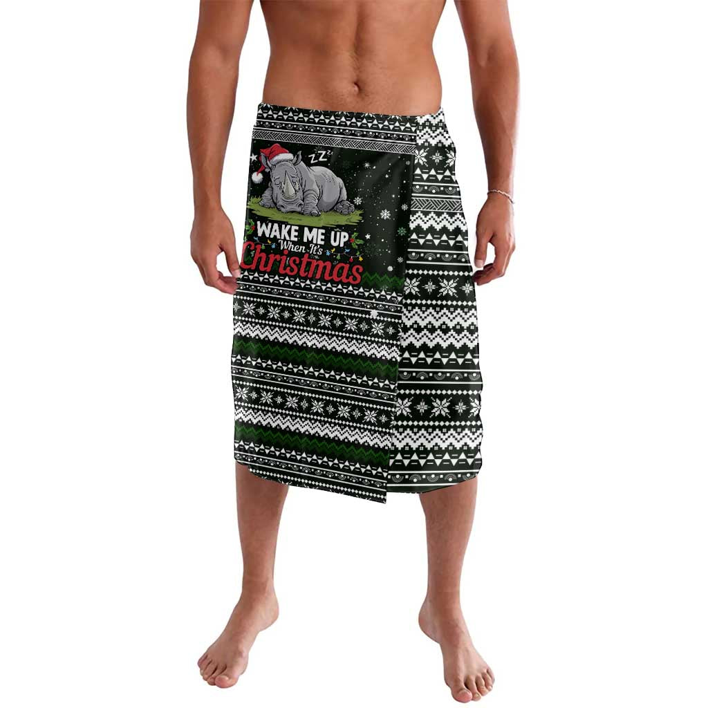 South Sudan Christmas Lavalava with National Map, Flag Colors, and Sleeping Rhino Motif - Wonder Print Shop
