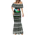South Sudan Christmas Mermaid Dress with National Map, Flag Colors, and Sleeping Rhino Motif - Wonder Print Shop