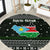 South Sudan Christmas Round Carpet with National Map, Flag Colors, and Sleeping Rhino Motif - Wonder Print Shop