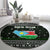 South Sudan Christmas Round Carpet with National Map, Flag Colors, and Sleeping Rhino Motif - Wonder Print Shop