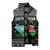 South Sudan Christmas Sleeveless Puffer Jacket with National Map, Flag Colors, and Sleeping Rhino Motif - Wonder Print Shop