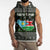 South Sudan Christmas Sleeveless Zip Hoodie with National Map, Flag Colors, and Sleeping Rhino Motif - Wonder Print Shop