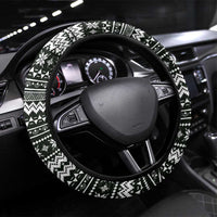 South Sudan Christmas Steering Wheel Cover with National Map, Flag Colors, and Sleeping Rhino Motif - Wonder Print Shop