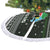 South Sudan Christmas Tree Skirt with National Map, Flag Colors, and Sleeping Rhino Motif - Wonder Print Shop