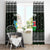 South Sudan Christmas Window Curtain with National Map, Flag Colors, and Sleeping Rhino Motif - Wonder Print Shop