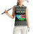 South Sudan Christmas Women Sleeveless Polo Shirt with National Map, Flag Colors, and Sleeping Rhino Motif - Wonder Print Shop
