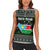 South Sudan Christmas Women Sleeveless Polo Shirt with National Map, Flag Colors, and Sleeping Rhino Motif - Wonder Print Shop