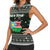 South Sudan Christmas Women Sleeveless Polo Shirt with National Map, Flag Colors, and Sleeping Rhino Motif - Wonder Print Shop