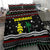 Suriname Christmas Bedding Set with Black Festive Pattern, Golden Ship, Palm Tree, and Coat of Arms Motif - Wonder Print Shop