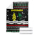 Suriname Christmas Blanket with Black Festive Pattern, Golden Ship, Palm Tree, and Coat of Arms Motif - Wonder Print Shop