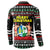 Suriname Christmas Button Sweatshirt with Black Festive Pattern, Golden Ship, Palm Tree, and Coat of Arms Motif - Wonder Print Shop