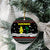 Suriname Christmas Ceramic Ornament with Black Festive Pattern, Golden Ship, Palm Tree, and Coat of Arms Motif - Wonder Print Shop