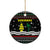 Suriname Christmas Ceramic Ornament with Black Festive Pattern, Golden Ship, Palm Tree, and Coat of Arms Motif - Wonder Print Shop