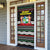 Suriname Christmas Door Cover with Black Festive Pattern, Golden Ship, Palm Tree, and Coat of Arms Motif - Wonder Print Shop