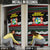 Suriname Christmas Door Cover with Black Festive Pattern, Golden Ship, Palm Tree, and Coat of Arms Motif - Wonder Print Shop