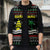 Suriname Christmas Sleeveless Puffer Jacket with Black Festive Pattern, Golden Ship, Palm Tree, and Coat of Arms Motif - Wonder Print Shop