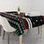 Suriname Christmas Tablecloth with Black Festive Pattern, Golden Ship, Palm Tree, and Coat of Arms Motif - Wonder Print Shop