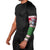 Suriname Christmas Arm Sleeves with Red-Green Knit Pattern, Yellow Star, and Santa Leopard Motif - Wonder Print Shop