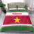 Suriname Christmas Bedding Set with Red-Green Knit Pattern, Yellow Star, and Santa Leopard Motif - Wonder Print Shop