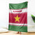 Suriname Christmas Blanket with Red-Green Knit Pattern, Yellow Star, and Santa Leopard Motif - Wonder Print Shop