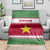 Suriname Christmas Blanket with Red-Green Knit Pattern, Yellow Star, and Santa Leopard Motif - Wonder Print Shop