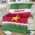 Suriname Christmas Blanket with Red-Green Knit Pattern, Yellow Star, and Santa Leopard Motif - Wonder Print Shop