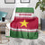 Suriname Christmas Blanket with Red-Green Knit Pattern, Yellow Star, and Santa Leopard Motif - Wonder Print Shop