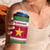 Suriname Christmas 4 in 1 Can Cooler Tumbler with Red-Green Knit Pattern, Yellow Star, and Santa Leopard Motif - Wonder Print Shop