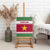 Suriname Christmas Canvas Wall Art with Red-Green Knit Pattern, Yellow Star, and Santa Leopard Motif - Wonder Print Shop