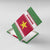 Suriname Christmas Canvas Wall Art with Red-Green Knit Pattern, Yellow Star, and Santa Leopard Motif - Wonder Print Shop