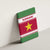 Suriname Christmas Canvas Wall Art with Red-Green Knit Pattern, Yellow Star, and Santa Leopard Motif - Wonder Print Shop