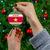 Suriname Christmas Ceramic Ornament with Red-Green Knit Pattern, Yellow Star, and Santa Leopard Motif - Wonder Print Shop