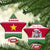 Suriname Christmas Ceramic Ornament with Red-Green Knit Pattern, Yellow Star, and Santa Leopard Motif - Wonder Print Shop