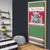 Suriname Christmas Door Cover with Red-Green Knit Pattern, Yellow Star, and Santa Leopard Motif - Wonder Print Shop