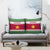 Suriname Christmas Pillow Cover with Red-Green Knit Pattern, Yellow Star, and Santa Leopard Motif - Wonder Print Shop