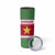 Suriname Christmas Skinny Tumbler with Red-Green Knit Pattern, Yellow Star, and Santa Leopard Motif - Wonder Print Shop