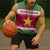 Suriname Christmas Sleeveless Zip Hoodie with Red-Green Knit Pattern, Yellow Star, and Santa Leopard Motif - Wonder Print Shop