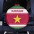 Suriname Christmas Spare Tire Cover with Red-Green Knit Pattern, Yellow Star, and Santa Leopard Motif - Wonder Print Shop