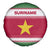 Suriname Christmas Spare Tire Cover with Red-Green Knit Pattern, Yellow Star, and Santa Leopard Motif - Wonder Print Shop