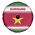Suriname Christmas Spare Tire Cover with Red-Green Knit Pattern, Yellow Star, and Santa Leopard Motif - Wonder Print Shop