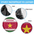 Suriname Christmas Spare Tire Cover with Red-Green Knit Pattern, Yellow Star, and Santa Leopard Motif - Wonder Print Shop