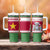 Suriname Christmas Tumbler With Handle with Red-Green Knit Pattern, Yellow Star, and Santa Leopard Motif - Wonder Print Shop