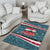 Syria Christmas Area Rug with National Flag Motif, Coat of Arms Eagle, and Festive Snowflake Pattern - Wonder Print Shop