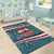 Syria Christmas Area Rug with National Flag Motif, Coat of Arms Eagle, and Festive Snowflake Pattern - Wonder Print Shop