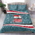 Syria Christmas Bedding Set with National Flag Motif, Coat of Arms Eagle, and Festive Snowflake Pattern - Wonder Print Shop