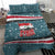 Syria Christmas Bedding Set with National Flag Motif, Coat of Arms Eagle, and Festive Snowflake Pattern - Wonder Print Shop