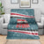 Syria Christmas Blanket with National Flag Motif, Coat of Arms Eagle, and Festive Snowflake Pattern - Wonder Print Shop