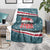 Syria Christmas Blanket with National Flag Motif, Coat of Arms Eagle, and Festive Snowflake Pattern - Wonder Print Shop