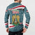 Syria Christmas Button Sweatshirt with National Flag Motif, Coat of Arms Eagle, and Festive Snowflake Pattern - Wonder Print Shop