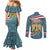 Syria Christmas Couples Matching Mermaid Dress and Long Sleeve Button Shirt with National Flag Motif, Coat of Arms Eagle, and Festive Snowflake Pattern - Wonder Print Shop
